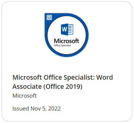 Microsoft Office Specialist: Word Associate (Office 2019)